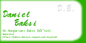 daniel baksi business card